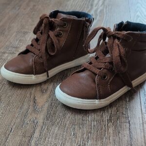 Cat & Jack Brown High-Top Boots Sneakers Size 9